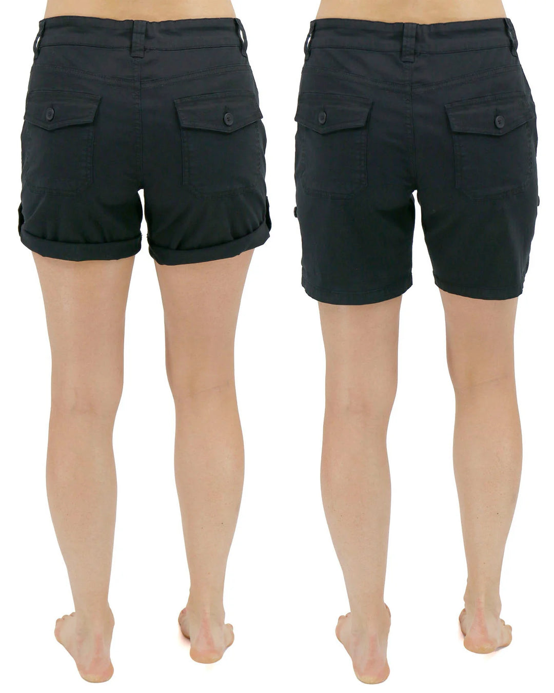 Grace and Lace | Cargo Shorts | Black