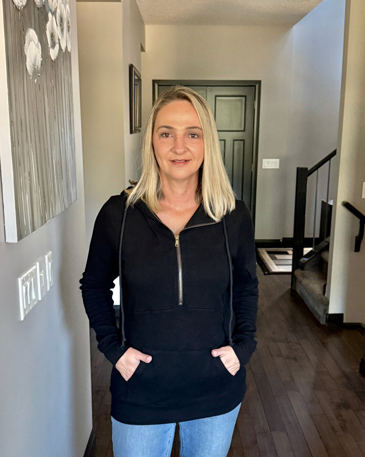 Michelle Mae | Pixie Pocket HalfZip | Black