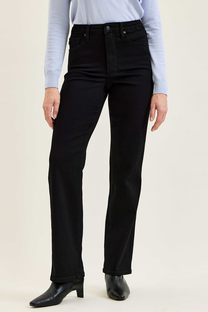 Judy Blue | Kimberly Tummy Control Straight Leg Jeans | Black Edit