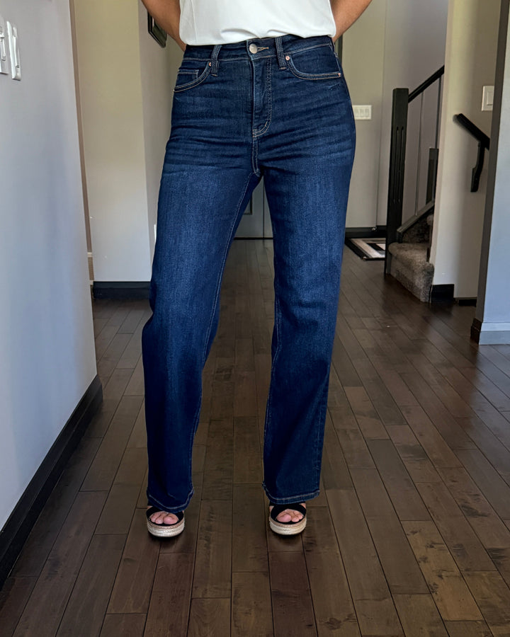 RFM Hailey High Rise Slim Wide Leg | Dark Wash