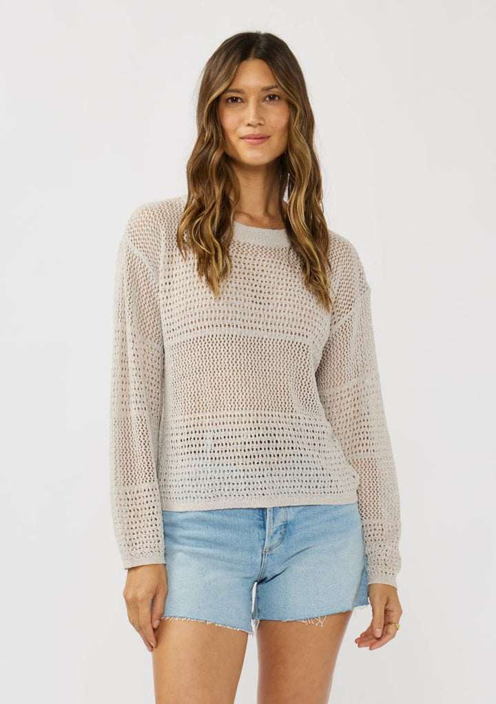 Lovestitch | Open Knit Sweater | Stone