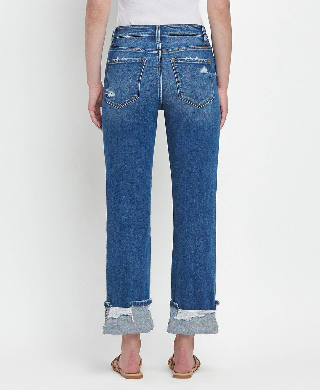 Vervet | Franklin High Rise Cuffed Straight Jeans