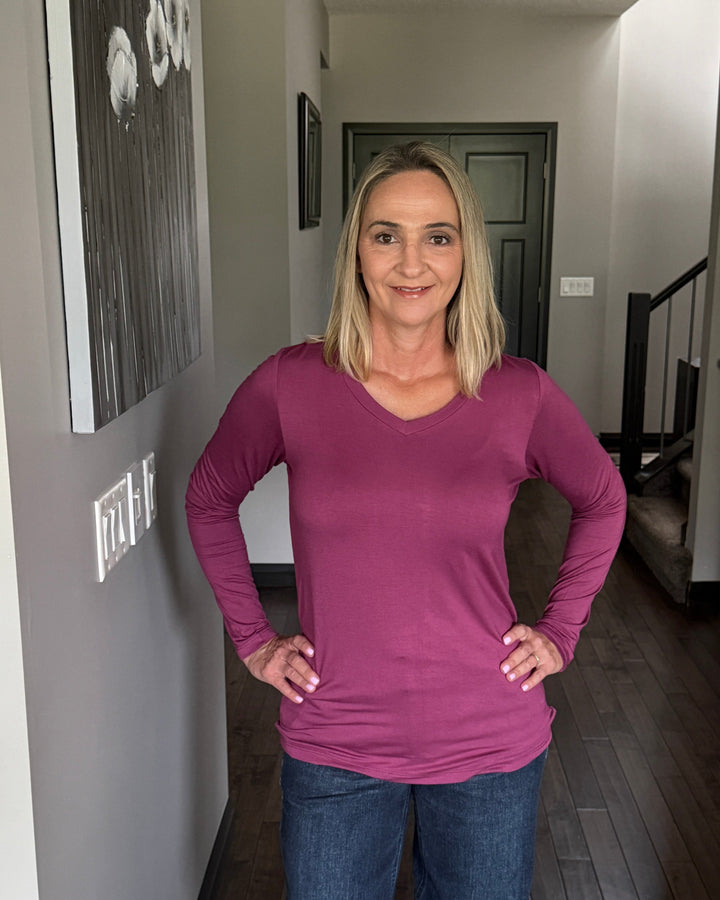 Michelle Mae | Larissa Long Sleeve | Mulberry