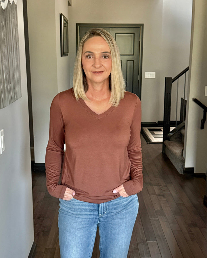 Michelle Mae | Larissa Long Sleeve | Brown