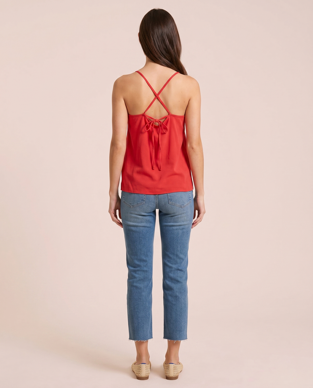 Grace and Lace | Effortless Lace Trim Tank | Coral