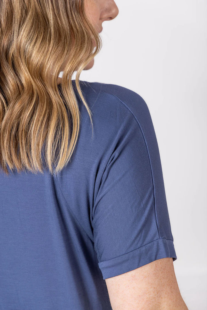 Michelle Mae | Bamboo V-Neck Tee | Blue