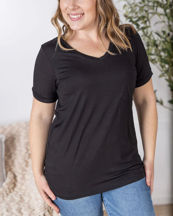Michelle Mae | Sophie Pocket Tee | Black