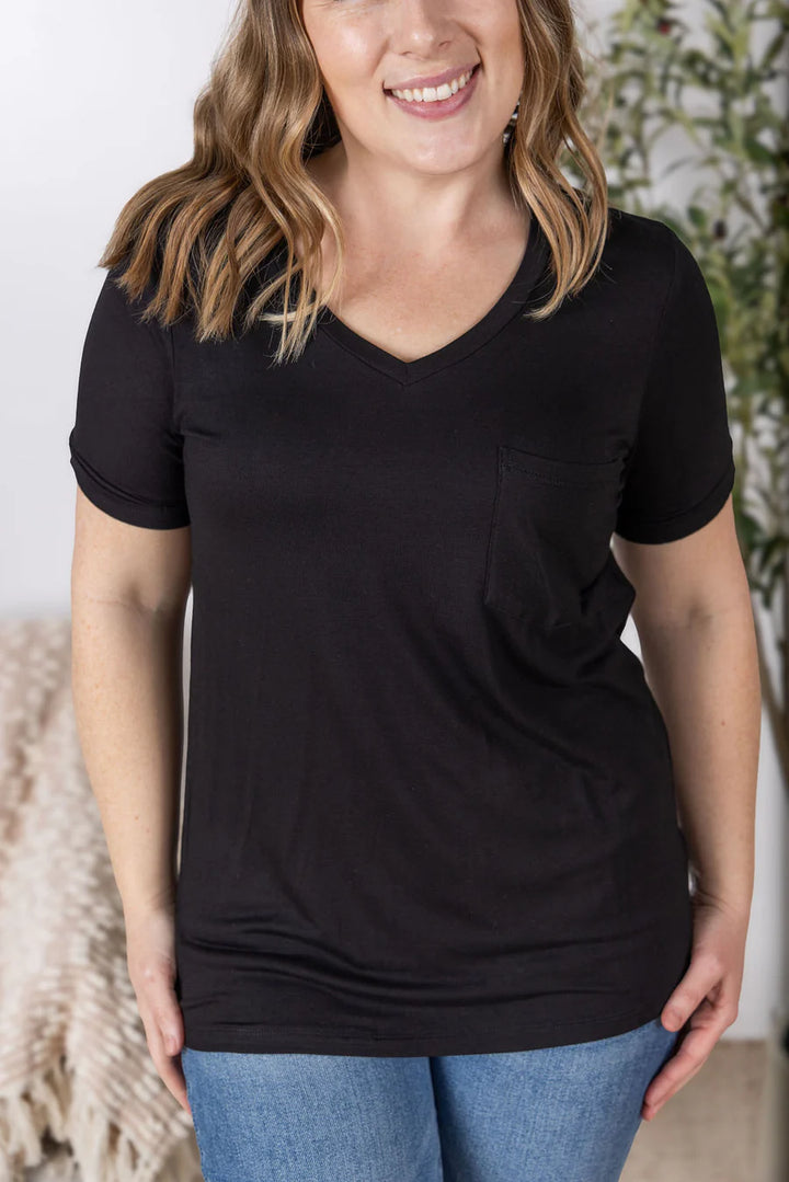 Michelle Mae | Sophie Pocket Tee | Black