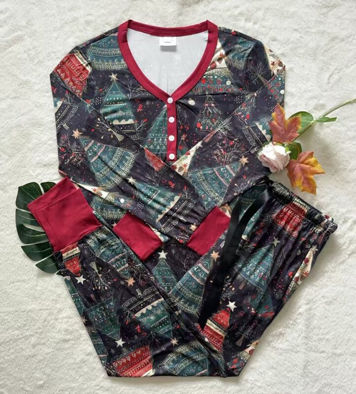 PREORDER  Shirley & Stone | PJ Jogger Set | Holly Tree - ETA END NOV
