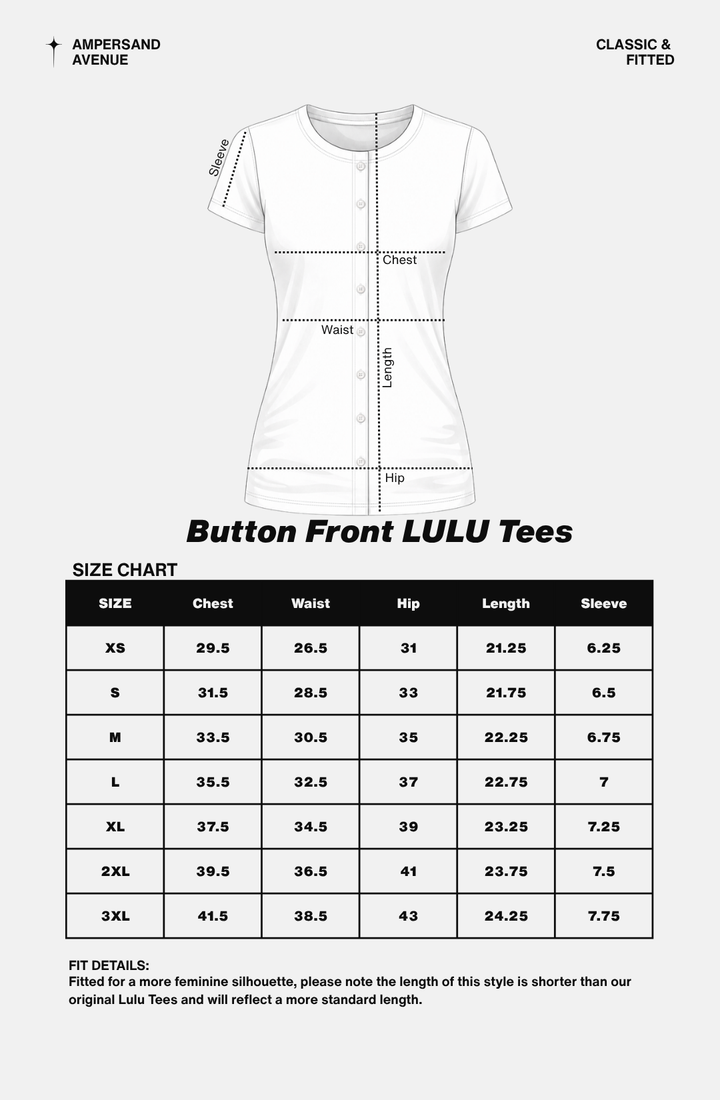 PREORDER  Ampersand Ave | Button Front Lulu Tee | Cherry - ETA MID JUNE