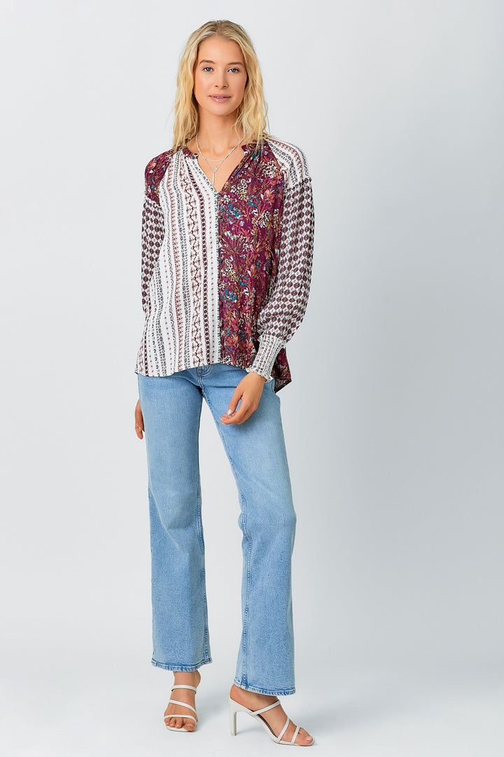 Cassie Mixed Printed Blouse