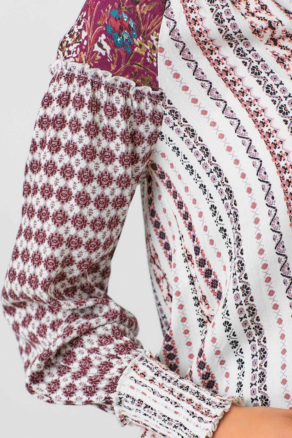 Cassie Mixed Printed Blouse