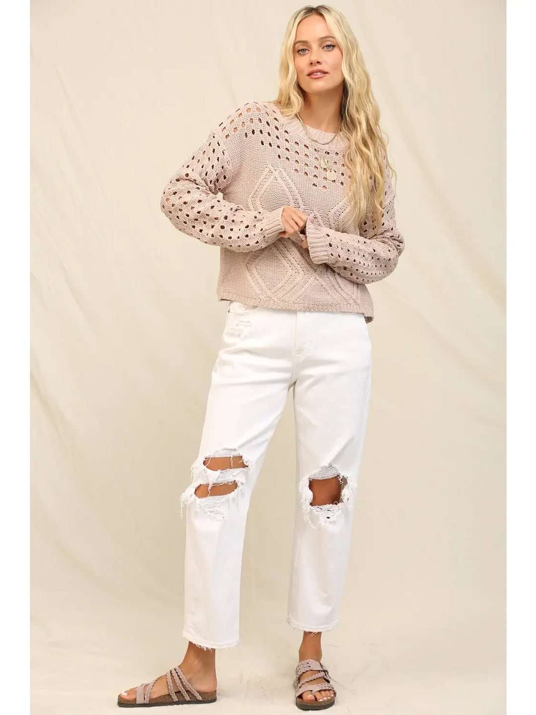 Paige Dotted Sweater | Evening Sand