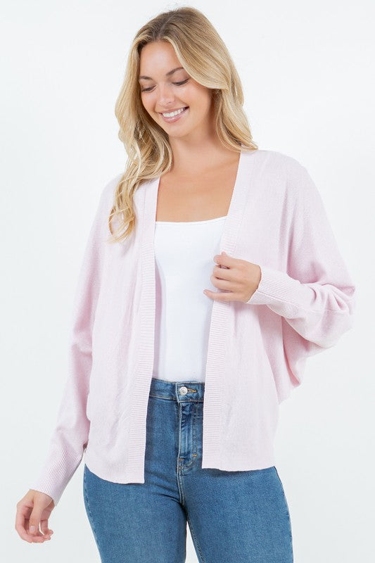 Dreamers Cozy Dolman Cardigan | Heather Pale Pink