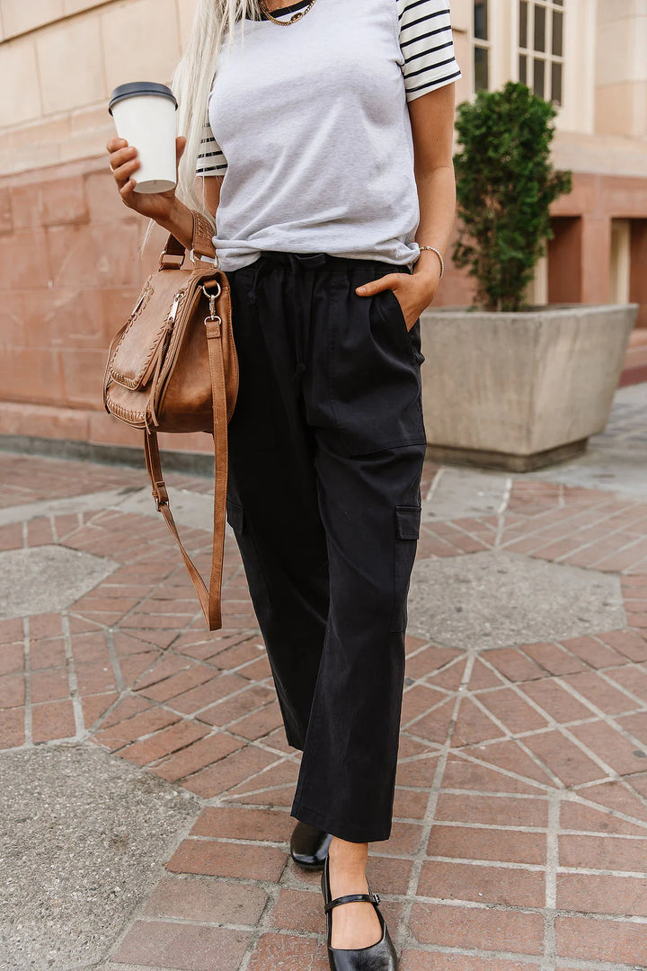 Ampersand Ave | Cargo Cutie Crop Pant | Black