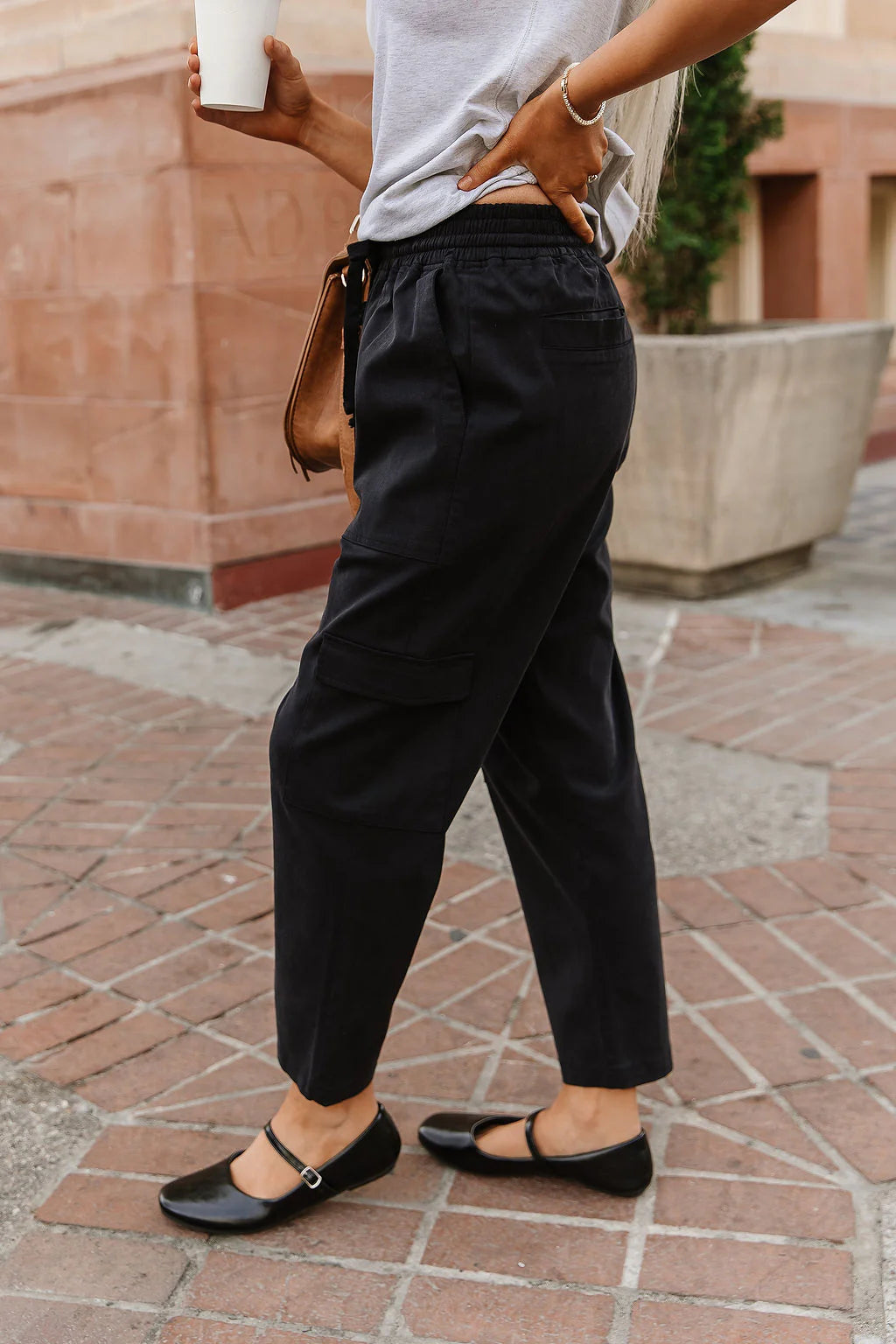 Ampersand Ave | Cargo Cutie Crop Pant | Black