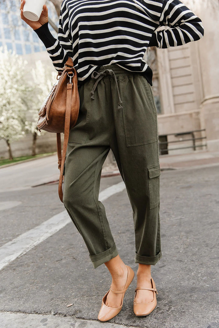 Ampersand Ave | Cargo Cutie Crop Pant | Olive