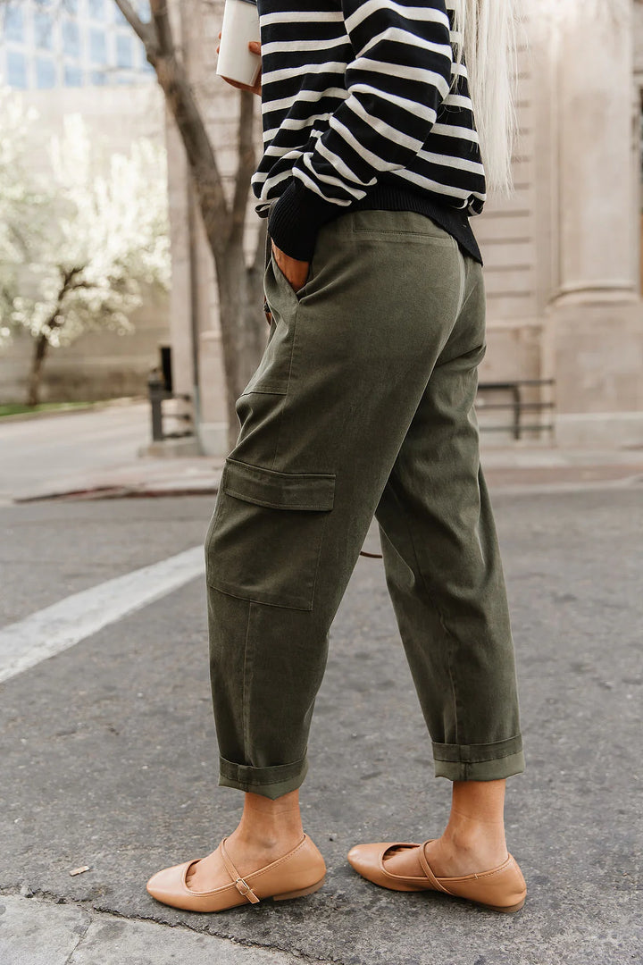 Ampersand Ave | Cargo Cutie Crop Pant | Olive