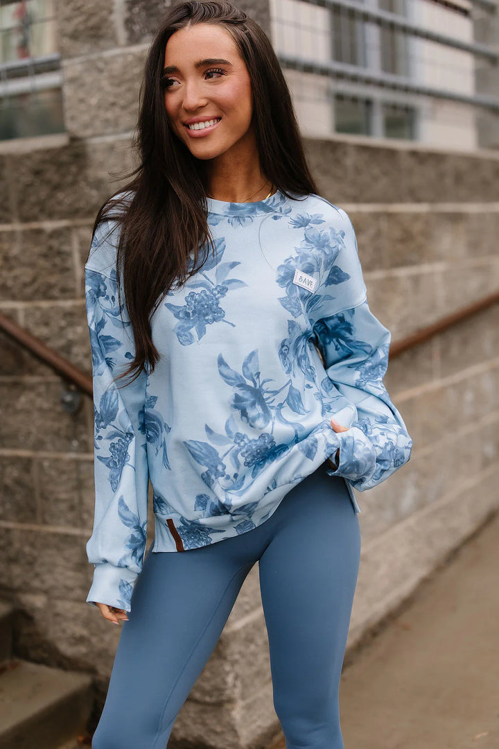 Ampersand Ave | University Sideslit Pullover | Poolside