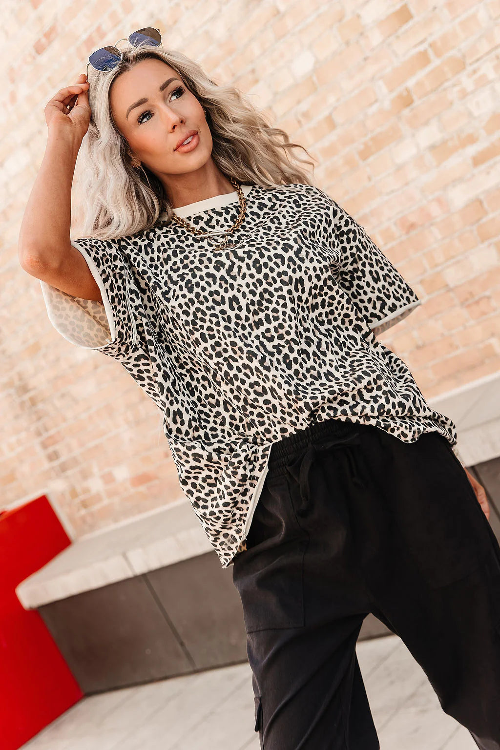 PREORDER  Ampersand Ave | Boyfriend Tee | Layover Leopard - SHIPS SEPTEMBER
