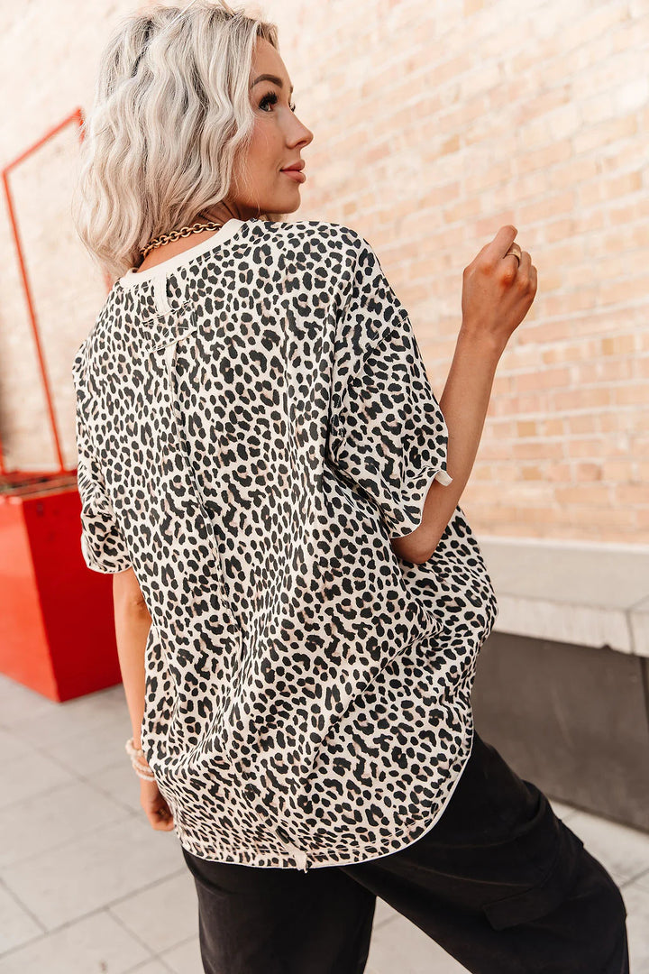 PREORDER  Ampersand Ave | Boyfriend Tee | Layover Leopard - SHIPS SEPTEMBER