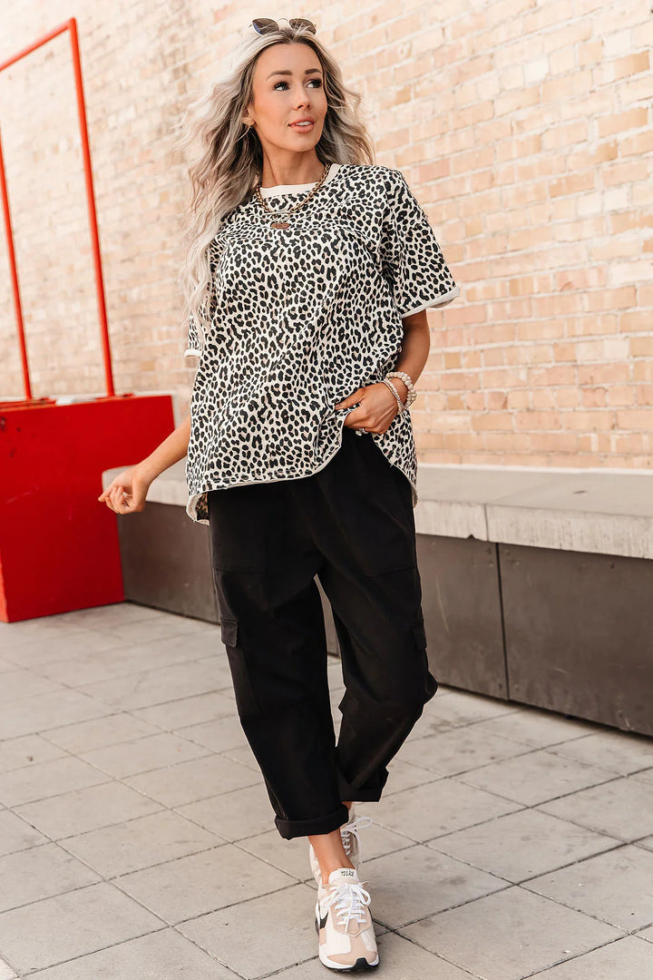PREORDER  Ampersand Ave | Boyfriend Tee | Layover Leopard - SHIPS SEPTEMBER