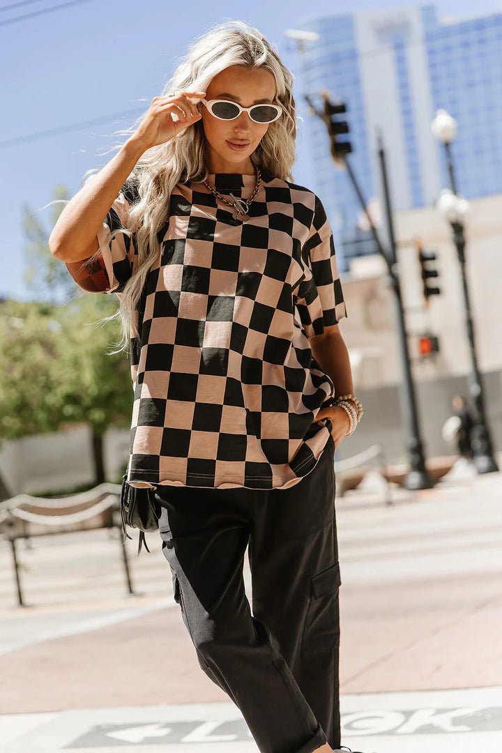 PREORDER  Ampersand Ave | Boyfriend Tee | Checkmate - ETA SEPTEMBER