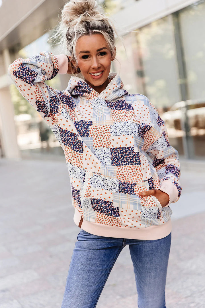 PREORDER  Ampersand Ave | Everywear Hoodie | Patchwork Lace
