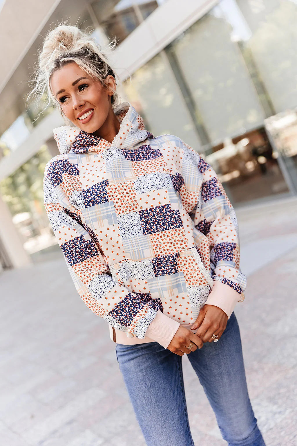 PREORDER  Ampersand Ave | Everywear Hoodie | Patchwork Lace