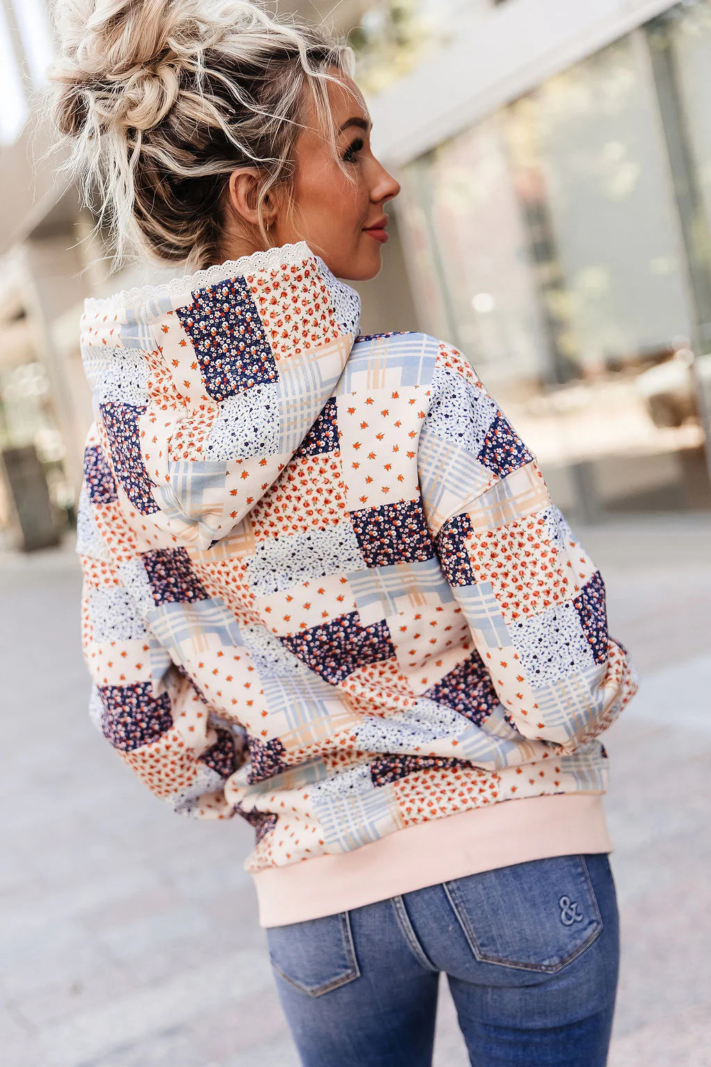 PREORDER  Ampersand Ave | Everywear Hoodie | Patchwork Lace