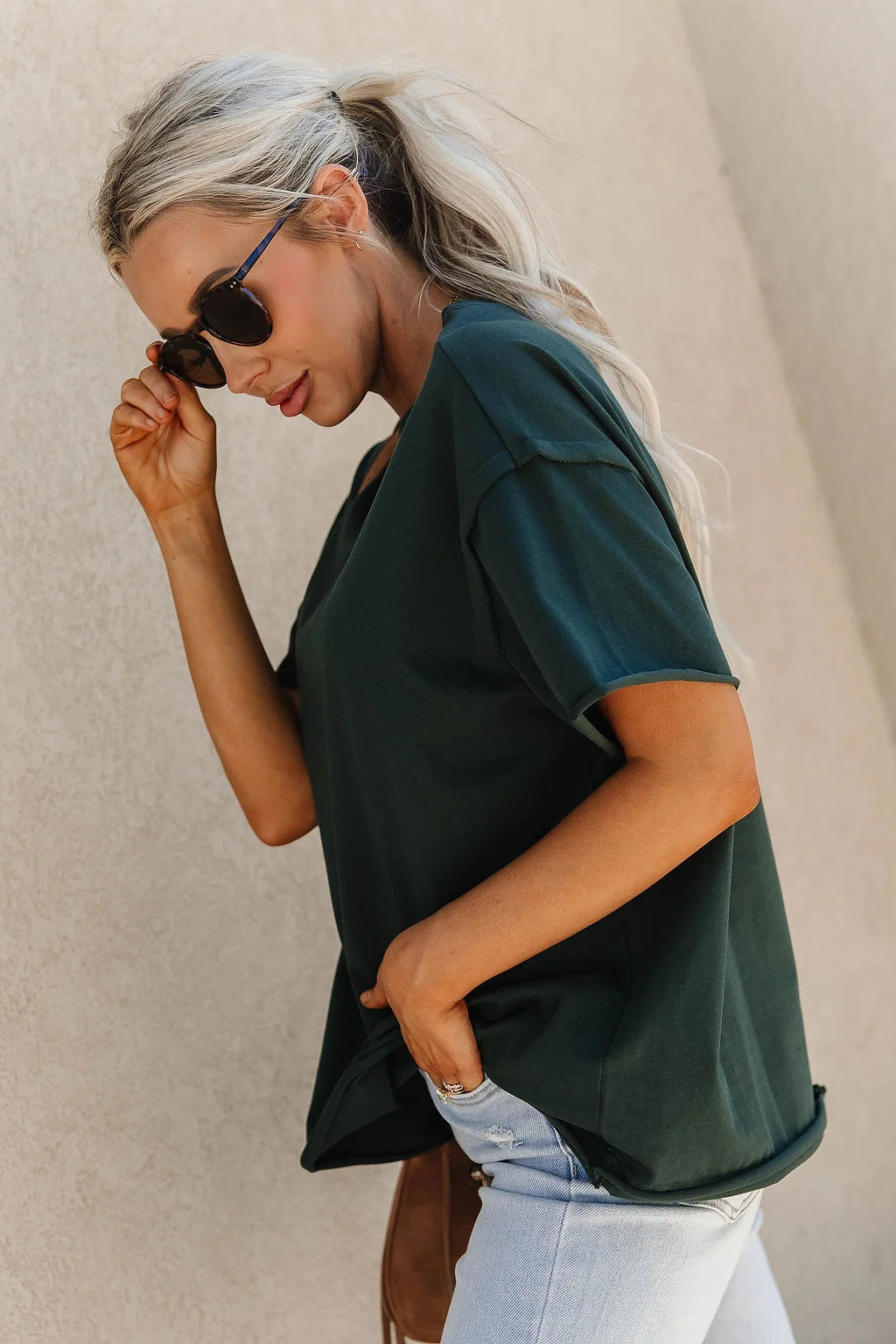 PREORDER  Ampersand Ave | Boyfriend Tee | Pine - ETA MID DEC