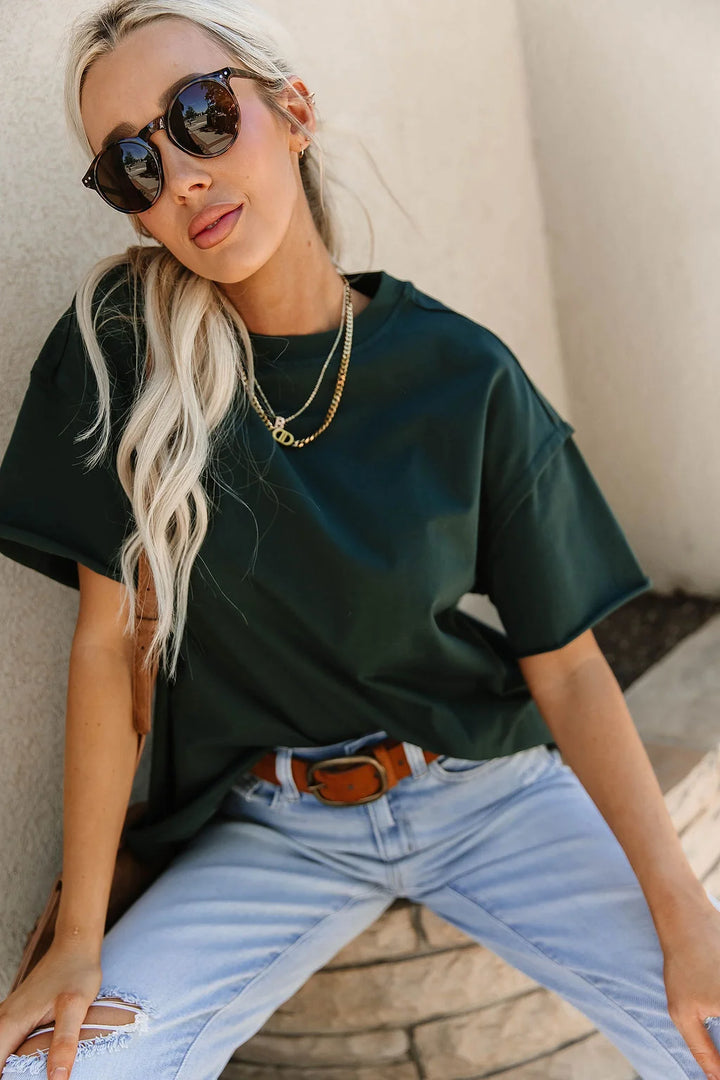 PREORDER  Ampersand Ave | Boyfriend Tee | Pine - ETA MID DEC