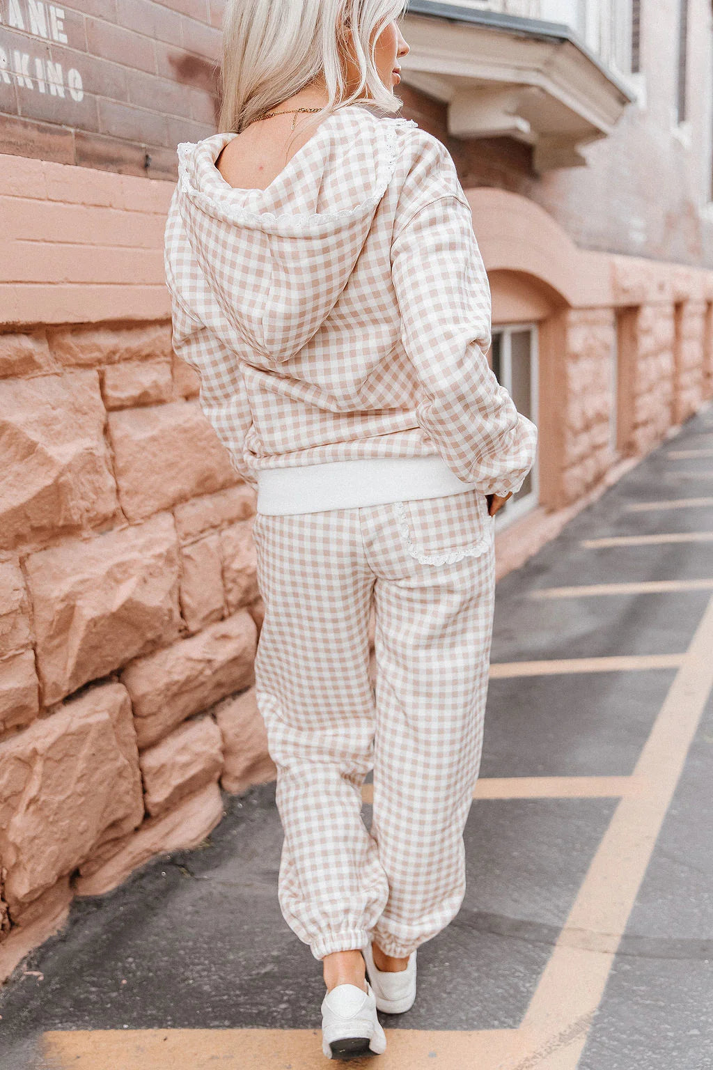 PREORDER  Ampersand Ave | Comfort Zone Joggers | Gingham Lace - ETA SEPTEMBER