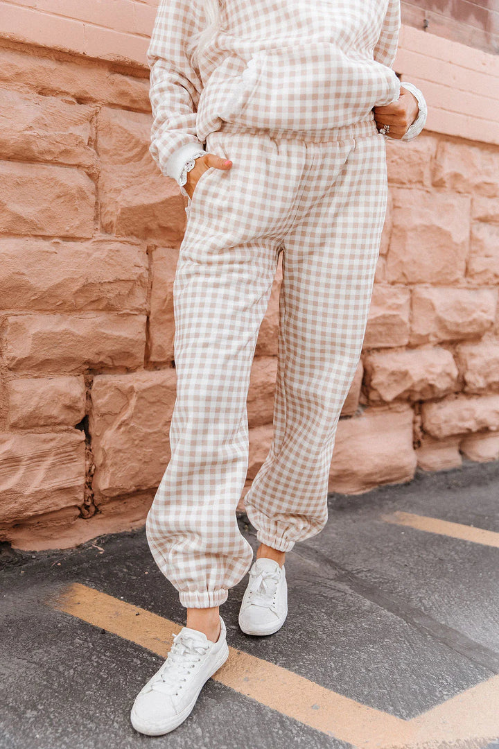 PREORDER  Ampersand Ave | Comfort Zone Joggers | Gingham Lace - ETA SEPTEMBER