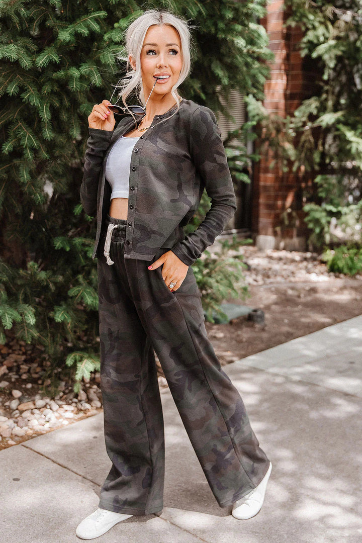PREORDER  Ampersand Ave | Button Front Long Sleeve Lulu | Country Camo - ETA SEPTEMBER