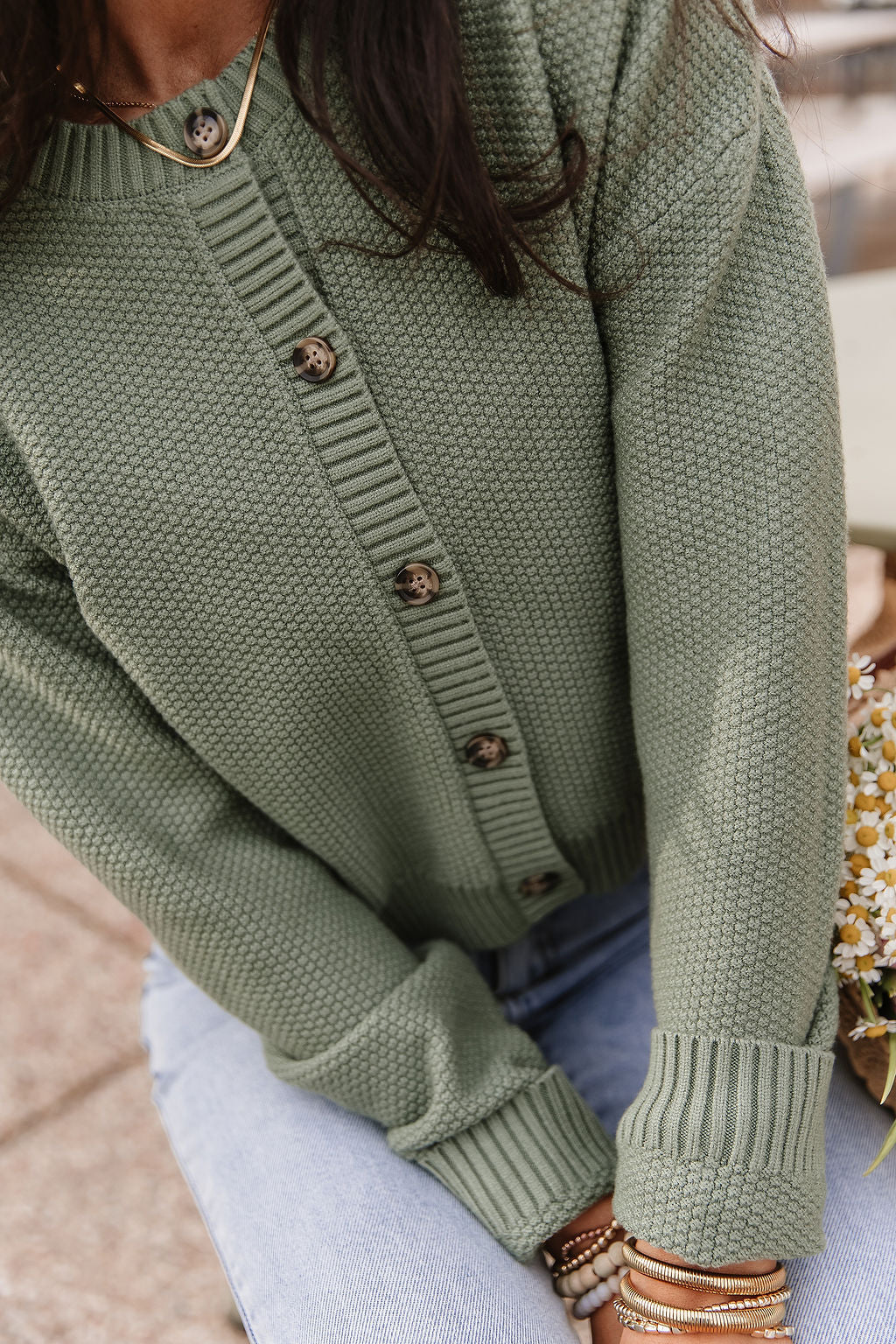 Ampersand Ave | Cloud Knit Cardigan | Fern