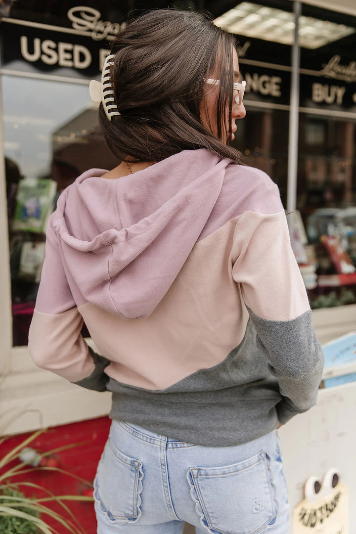 PREORDER  Ampersand Ave | FullZip Sweatshirt | Rosy Glow