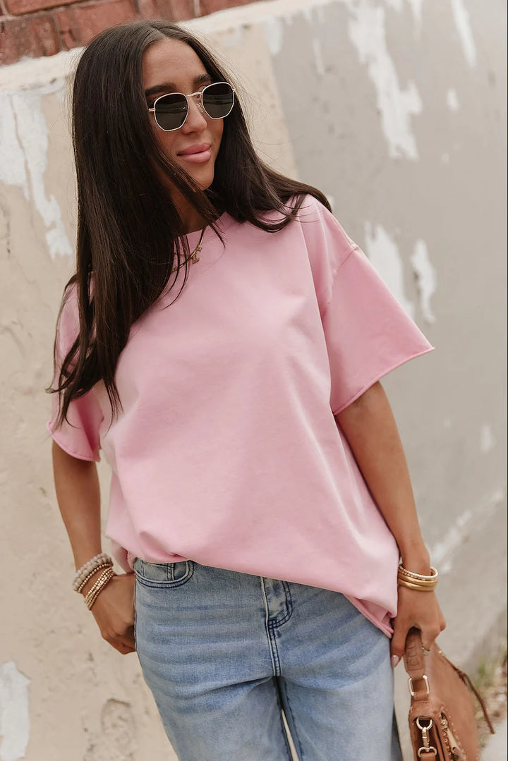 Ampersand Ave | Boyfriend Tee | Pink