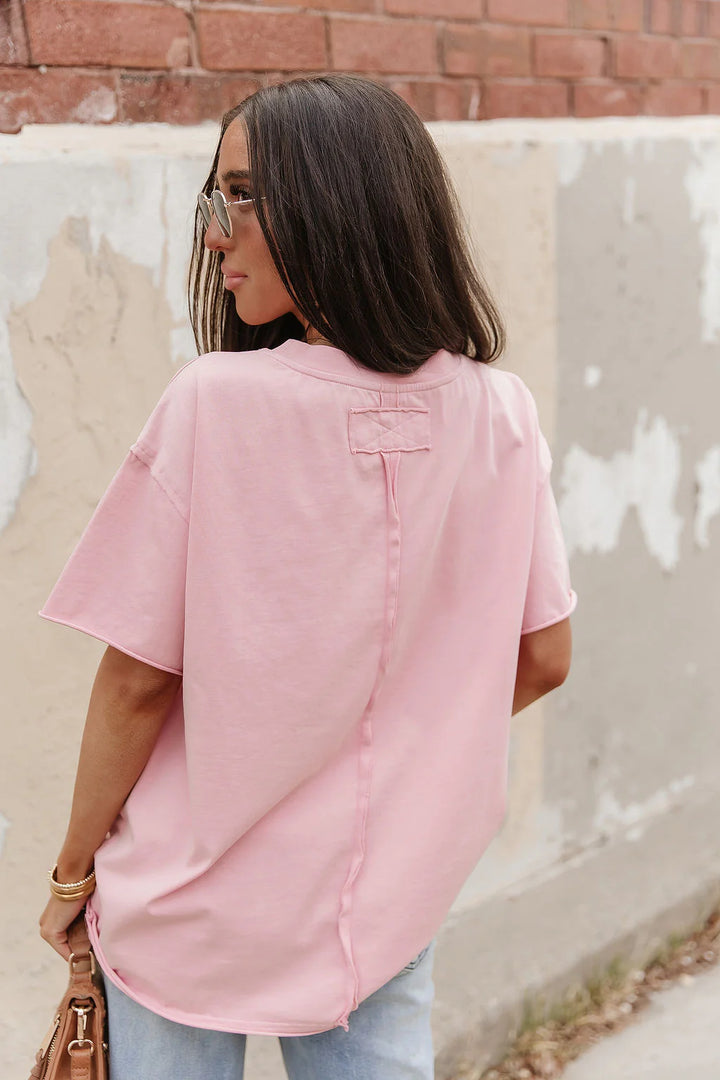 Ampersand Ave | Boyfriend Tee | Pink
