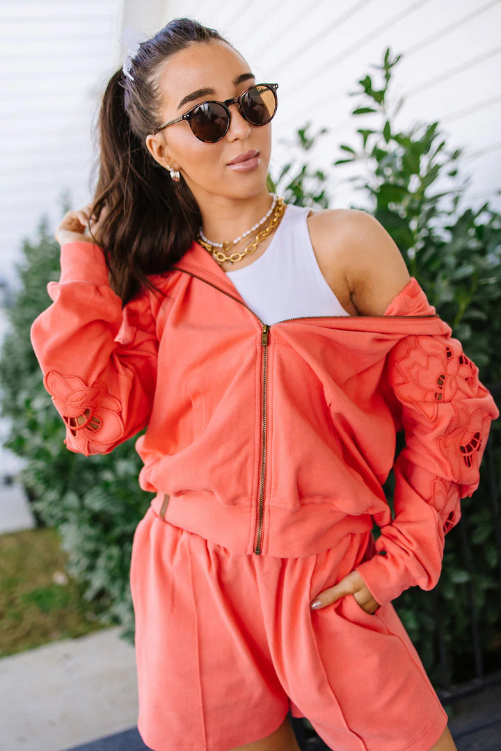 PREORDER  Ampersand Ave | University FullZip Love Story | Grapefruit