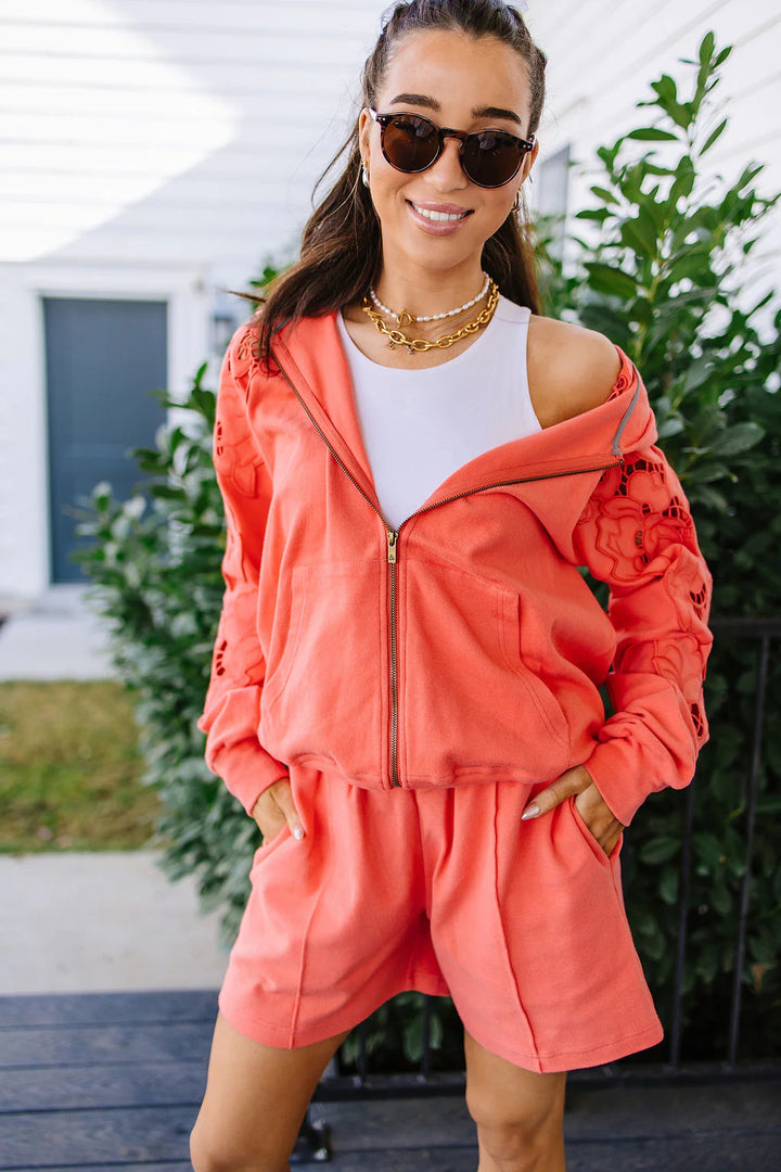 PREORDER  Ampersand Ave | University FullZip Love Story | Grapefruit