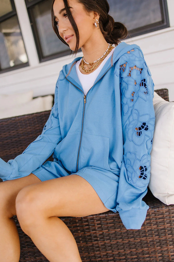 PREORDER  Ampersand Ave | University FullZip Love Story | Blueberry