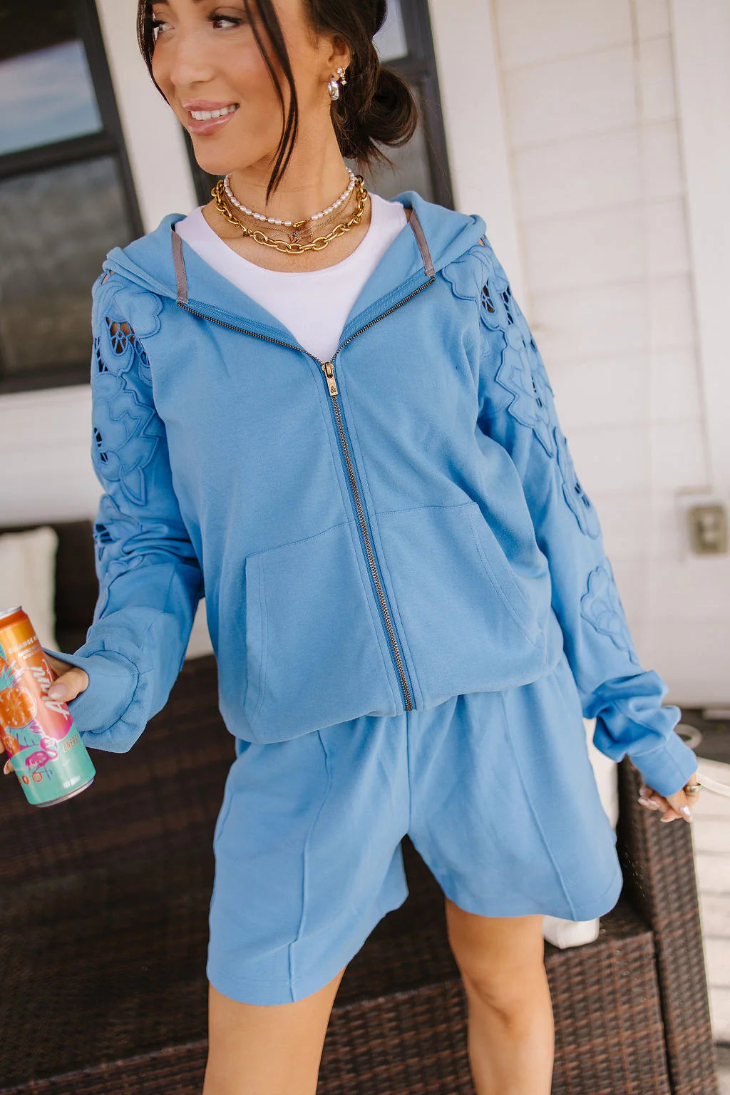PREORDER  Ampersand Ave | University FullZip Love Story | Blueberry
