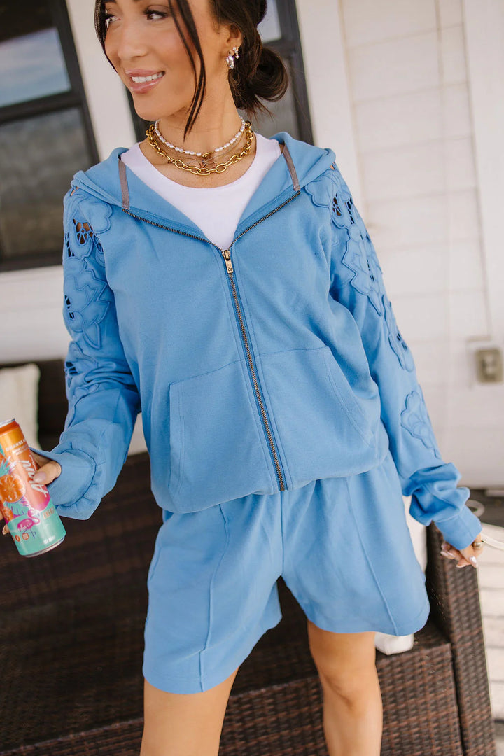 PREORDER  Ampersand Ave | University FullZip Love Story | Blueberry