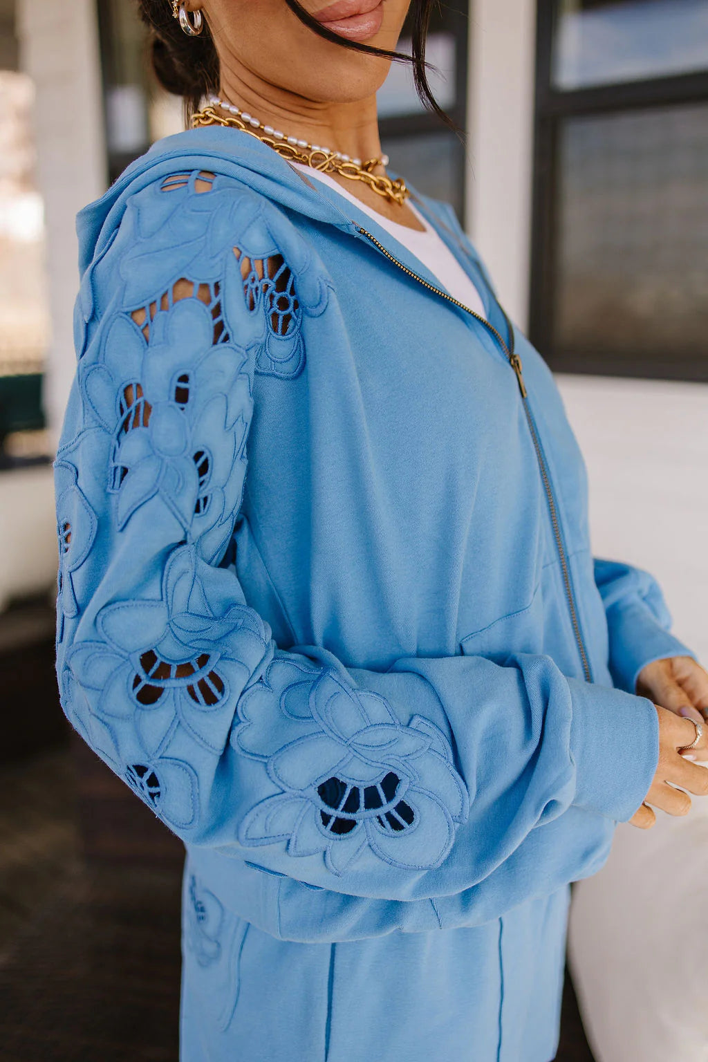 PREORDER  Ampersand Ave | University FullZip Love Story | Blueberry