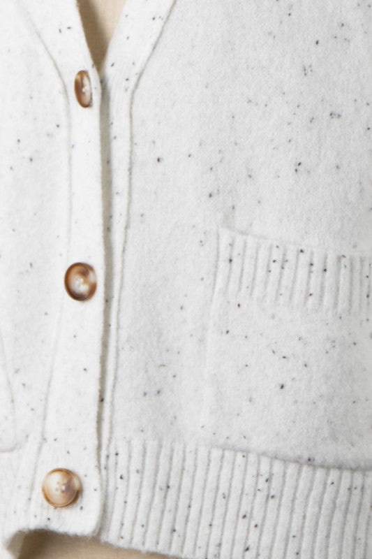 So Cozy Dot Cardigan | Ivory Multi