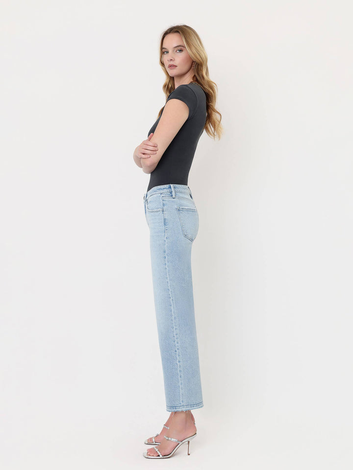 Vervet | Lainie Crop Slim Wide Leg Jeans