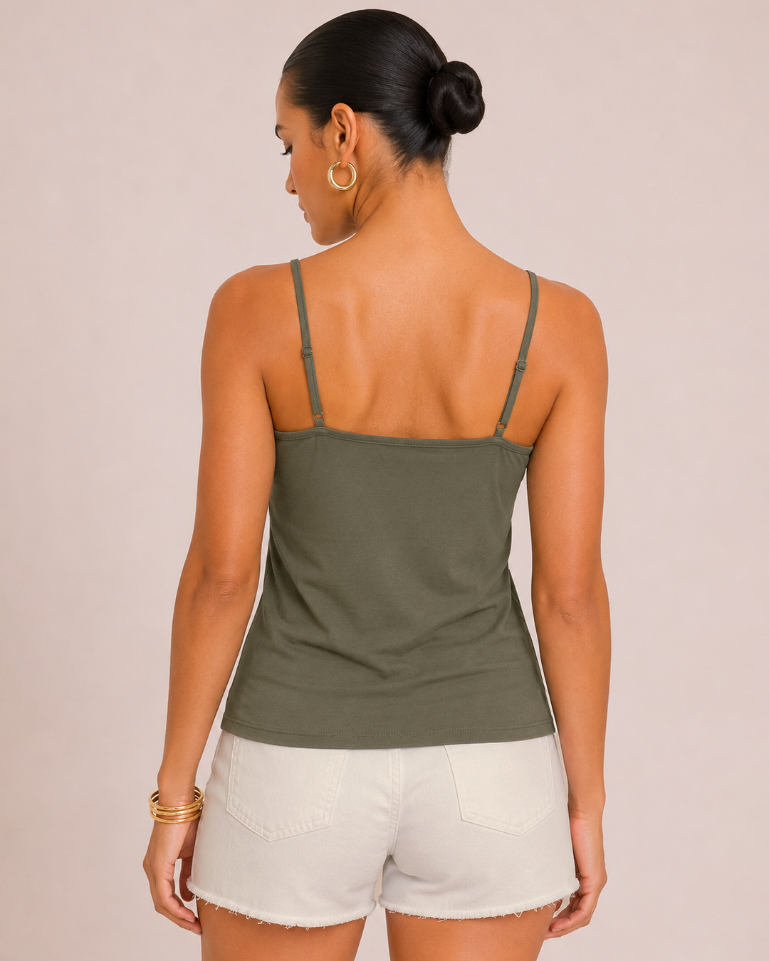 Grace and Lace | Flawless Fit Spaghetti Strap Tank | Olive