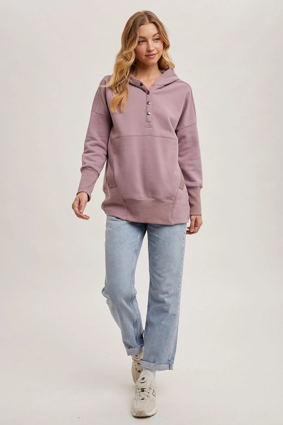 My Favourite Oversized Tunic Hoodie | Mauve