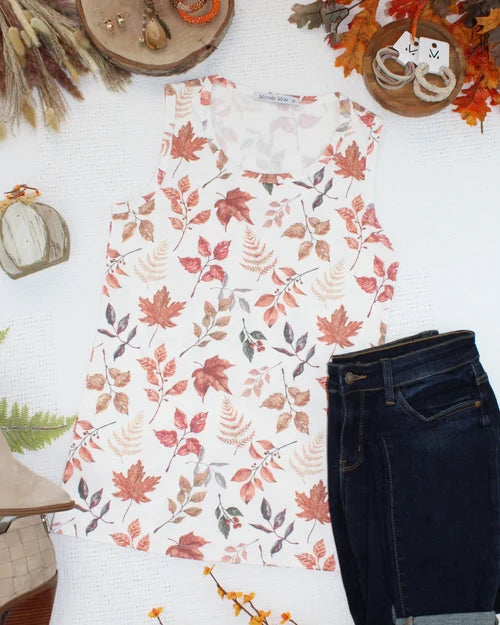 PREORDER  Michelle Mae | Ava Tank | Harvest Leaves - ETA AUG 10